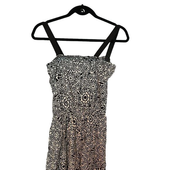 MSK Jumpsuit black and white print Small sleeveless elastic shoulder straps - Picture 3 of 10